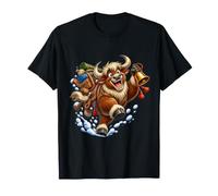 Giocoso Shaggy Yak Chasing Un Ottone Supply Bell Maglietta
