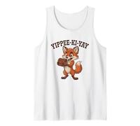 Giocoso Western Yippee-Ki-Yay Cartoon Fox Treasure I Canotta