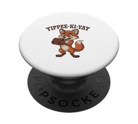 Giocoso Western "YIPPEE-KI-YAY" Cartoon Fox Treasure I PopSockets PopGrip Adesivo