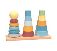 GIODICART Gioco delle Torri Colorate con Blocchi da Impilare Colori Soft