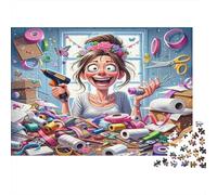 Gioia della donna astuta Puzzles 1000 Pezzi Carta riciclata per adulti Puzzle per adulti Gioco educativo con sfida Ottima idea regalo per il relax 52x38cm/1000pcs