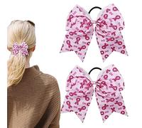 gioia per il cancro al seno | 2 pezzi elastici rosa per la consapevolezza del cancro al seno per le cheerleader e il mese del cancro al seno