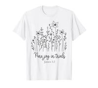 Gioia Pura nelle Prove Uomini cristiani Donne Amano Dio Gesù Maglietta