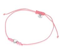 GioiaPura Bracciale da Donna Gioiello Realizzato in Argento 925 e Cordino Rosa. Bracciale con scorsoio. Simbolo: Cuore. Dimensione zirconi: 2 mm. La referenza è 130BR009RHLP