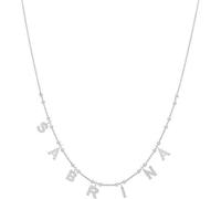 GioiaPura, Collana con Nome in argento sterling 925 rodiato. Prodotto in Italia. Nome Sabrina - Con Charms. Idea regalo Laurea | Amicizia | Natale | Compleanno | Cerimonia | Matrimonio | Festa della