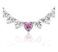 GioiaPura Collana tennis da donna Gioiello realizzato in argento 925 con zirconi di colore bianco e rosa. Lunghezza: 40 cm. Chiusura: con moschettone. Simbolo: cuore. La referenza è ins028ct505rh