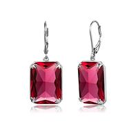 Gioielleria di moda Orecchini in argento da donna Pietre preziose ametista classiche Orecchini lunghi a goccia vintage 925 Gioielli in argento sterling Regali di fidanzamento Orecchini Stud Set (Colo