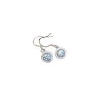 Gioielleria di moda Orecchini Shinning con pietre preziose naturali, orecchini pendenti in argento sterling 925 con gioielli