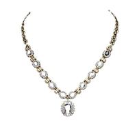 Gioielli 6 Colori a Scelta Collana e Orecchini in Cristallo di zirconi Verdi Color Oro Set di Gioielli da Sposa per Le Donne