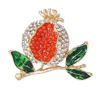 Gioielli alla moda clip da bavero bella spilla melograni accessorio distintivi delicati per gli appassionati di moda pin gioielli fascino, Misura unica, come descritto