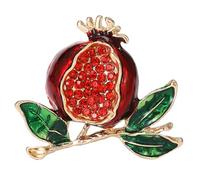 Gioielli alla moda clip da bavero bella spilla melograni accessorio distintivi delicati per gli appassionati di moda pin gioielli fascino, Misura unica, come descritto
