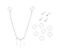 Gioielli alla moda regali A Lip Chain 7+4 orecchini Horimiya Miyamura Izumi catene per le labbra per le donne amanti anime per ragazze adolescenti