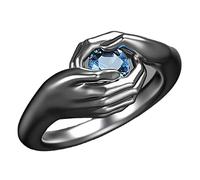 Gioielli Anelli che abbracciano l'anello Gemstone Blue Anelli Anello Love Coppia Anello Promessa For You Zircon Anelli Rotondi Gioielli, Taglia unica, Copper, Nessuna pietra preziosa