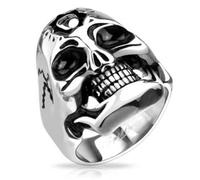 Gioielli Anello Biker Da Uomo IN Acciaio Inox Teschio Ring Nuovo Conveniente