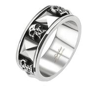 Gioielli Anello Biker Da Uomo IN Acciaio Inox Teschio Ring Nuovo Conveniente