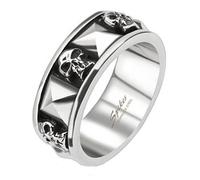 Gioielli Anello Biker Da Uomo IN Acciaio Inox Teschio Ring Nuovo Conveniente