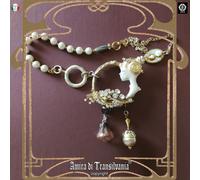 gioielli art decò nouveau collana liberty pendaglio bijoux lusso cammeo donna