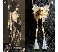 gioielli art decò nouveau collana pendaglio bigiotteria farfalla teschio falena