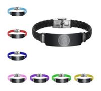 Gioielli basati sulla fede dei sette Arcangeli, stile casual, in silicone, simbolo di Cristo Sigil 7 Angeli, Michele, Gabriele, Uriel, Raffaello, simbolo di protezione divina, braccialetto spirituale