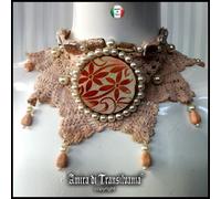 gioielli bigiotteria collana donna collarino macramè choker girocollo perle oro