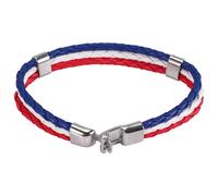 Gioielli Bracciale Francia Francese Bandiera Lega Bianco Rosso (Larghezza
