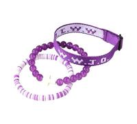 Gioielli Bracciale Magnetico Messaggio Larghezza Gioielli regolabili in argilla, con dischi in vinile Heishi e perle naturali. Gioiello per battesimo e ciondoli in argento elastico, Taglia unica