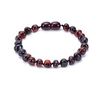 Gioielli Bracciali Ambra per Lui e per Lei, Bracciali con Perline in Vera Pietra Naturale 8 mm, Ottima Idea Regalo - 15 cm Rubinetti per la casa