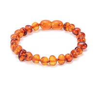 Gioielli Bracciali Ambra per Lui e per Lei, Bracciali con Perline in Vera Pietra Naturale 8 mm, Ottima Idea Regalo - 15 cm Rubinetti per la casa