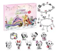 Gioielli Calendario dell'Avvento 2025 Ragazze Bambini - Cartone animato Charm Bracciale Kit 24 Giorni Calendario Natale Regalo per donne e adolescenti con Charm Bracciali Halloween Regalo di