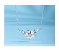 Gioielli/collane La Collana Fiori ciliegio Giappone Selvaggio e Catena di clavicole della Corea del Sud Femmina Gioielli 925 Pendenti da Donna