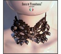 Gioielli Collarino Macramè Girocollo Collana Donna Colletto Ricamato Perle Pizzo