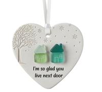 Gioielli con albero di Natale, in ceramica, decorazione per le vacanze, bel design smaltato con sicura, elemento decorativo per studenti e giovani