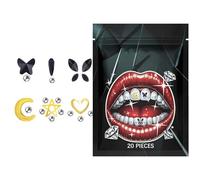 Gioielli con gemme dentali - Kit di gemme per denti in alla moda per ragazze, kit di gioielli per denti, kit di gioielli per denti, kit di gioielli per denti, migliora il tuo sorriso con una