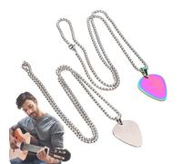 Gioielli con plettro per basso, collana con plettro per chitarra da uomo | 2x ciondolo per plettro per chitarra | Abiti, per gioielli, gioielli musicali per gli amanti della musica e della chi