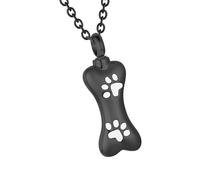 Gioielli cremazione per animali da compagnia per ceneri - Pendente, collana di urna con ceneri stampati a zampe, collana commemorativa per la cremazione di ceneri di cane - collana commemorativa D