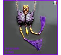 Gioielli da Donna Collana Art Deco Pendente Falena Farfalla Teschio Cristalli