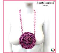 Gioielli da Donna Collana Art Deco Pendente Fiore Peonia Bigiotteria Art Nouveau