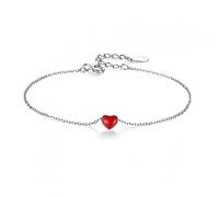 Gioielli da Donna Orecchini a Bottone con Piccole Impronte d'Amore Rosse da 5 mm x 6 mm