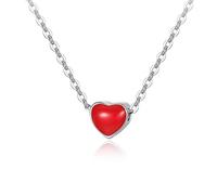 Gioielli da Donna Orecchini a Bottone con Piccole Impronte d'Amore Rosse da 5 mm x 6 mm