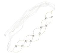 Gioielli da sposa, abito da sposa, fascia for capelli, stile retrò, copricapo, fascia for capelli in rete con fiori e perline fatta a mano(GoldenHS)