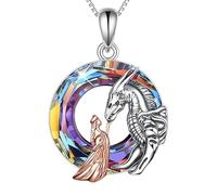 Gioielli Del Drago Per Donne Donna Alla Con Gioielli Del Drago | Collana Animale con Catena Regolabile per i Pendolari, il Matrimonio, la Festa, l'Evento, il Natale e il Compleanno