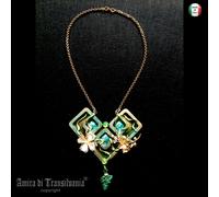 Gioielli di Lusso Collana Girocollo Collier Bijoux Donna Strass Perle Cristalli