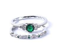 Gioielli di Moda Anello di Cristallo Shinning Eleganti Gioielli Regali Verdi, 9# Creativo ed utile Professional