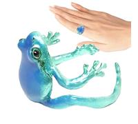 Gioielli di rana, simpatici anelli di rana, Anelli strani, Aperti regolabili divertenti gioielli con le dita a tema naturale per donne ragazzi ragazze amanti degli animali