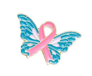 Gioielli Distintivi Nastro Spilla Farfalla Spille Sopravvivere Cancro Consapevolezza Distintivi Risvolto Assistenza Sanitaria Nastro Spilla Farfalla, One Size, come descritto