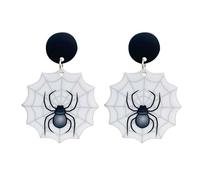 Gioielli Donna Orecchini di Halloween con bordo da Europa e America Orecchini in acrilico con zucca Halloween2 (B, 5.5cm)