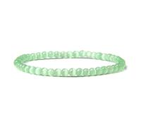Gioielli fascino da 4 mm perle in pietra verde naturale braccialetti uomini in corda nera braccialette di bracciale femminile elastico gioiello polacco fluorite pulsera, pietra per gli occhi di