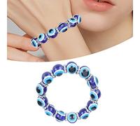 Gioielli fatti a mano per il malocchio di perline blu braccialetto elastico braccialetto malocchio per donne uomini adolescenti braccialetto delicato e professionale con