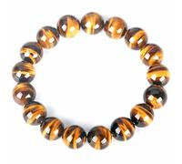 Gioielli Feng Shui, bracciale in cristallo di occhio tigre giallo grado 7A, perline curative for i chakra, da donna e uomo, 16 mm(12mm)