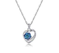 Gioielli Graziosa collana con pendente a doppio cigno per donna Accessorio a forma di cuore in argento sterling 925